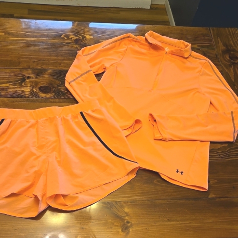 Under Armour Neon Orange Athletic Set
